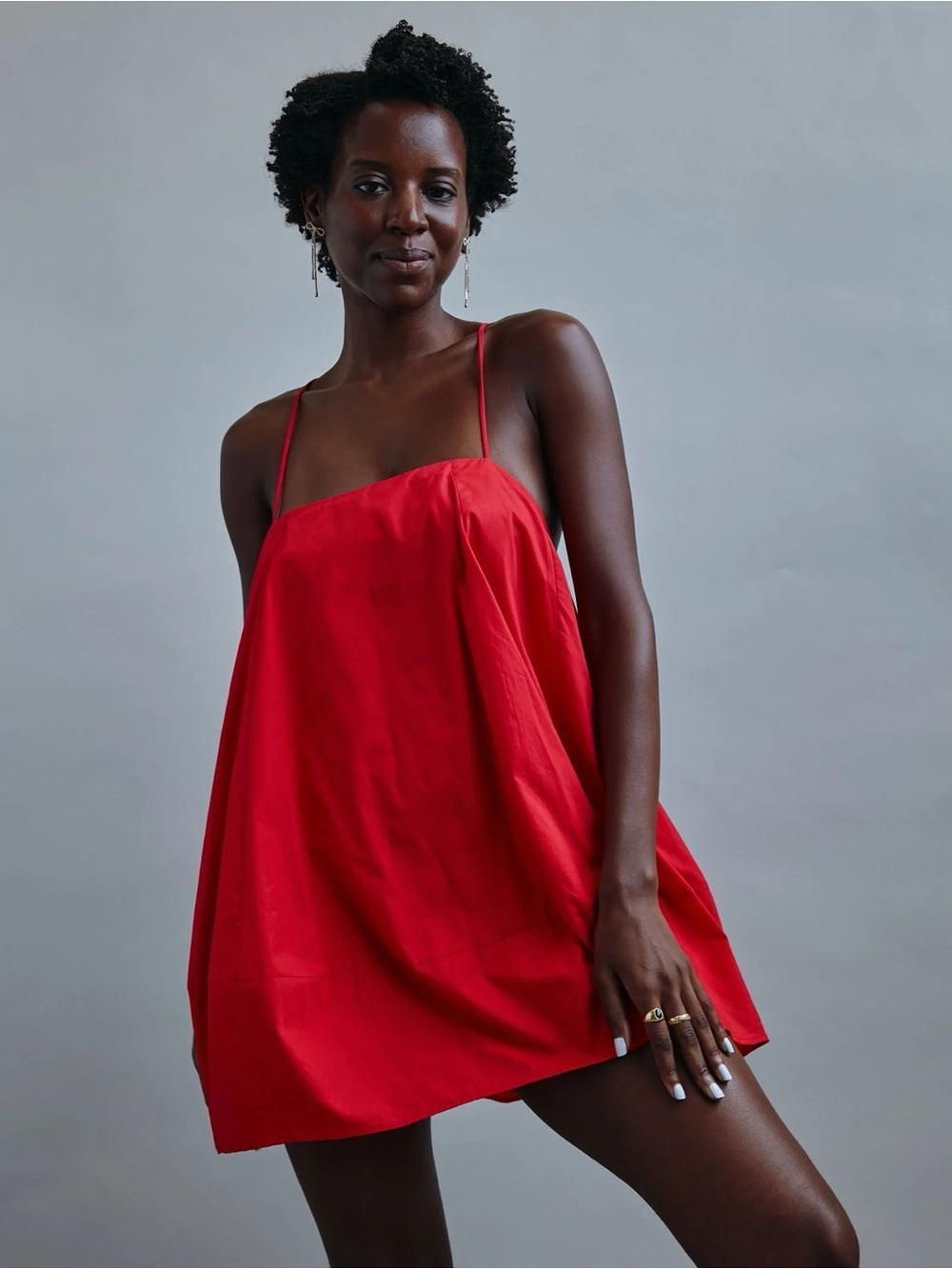 Valija Bubble Dress in Red